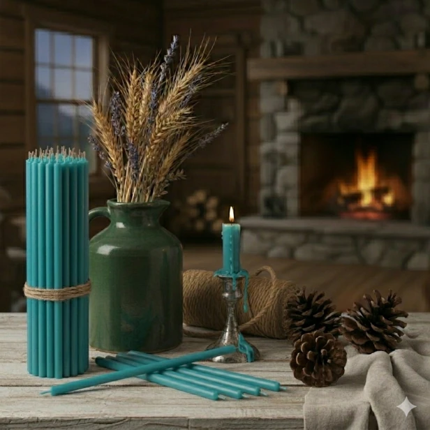 OFIARKI cerkiewne – 100% świece z wosku pszczelego (50 sztuk) - TURKUS