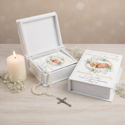 Biblia w pudełku drewnianym EKO ♻ z nadrukiem zdjęcia [edycja limitowana] PREMIUM