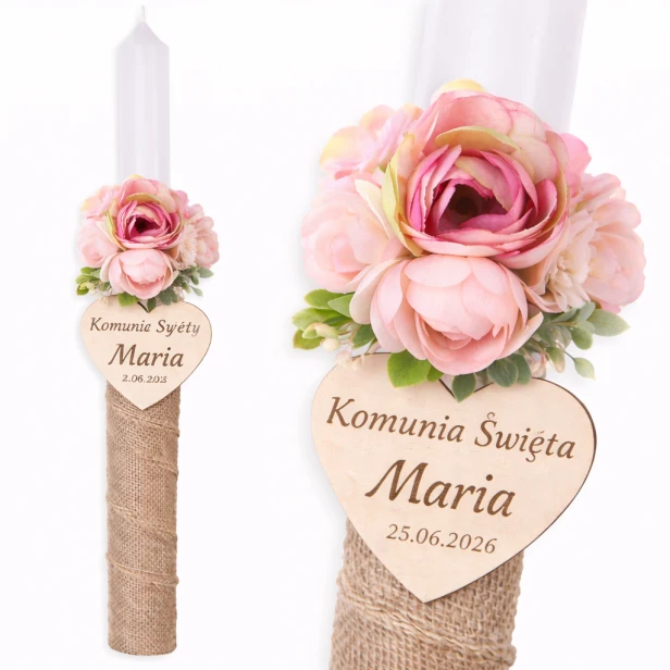 Świeca komunijna z różami i sercem.png