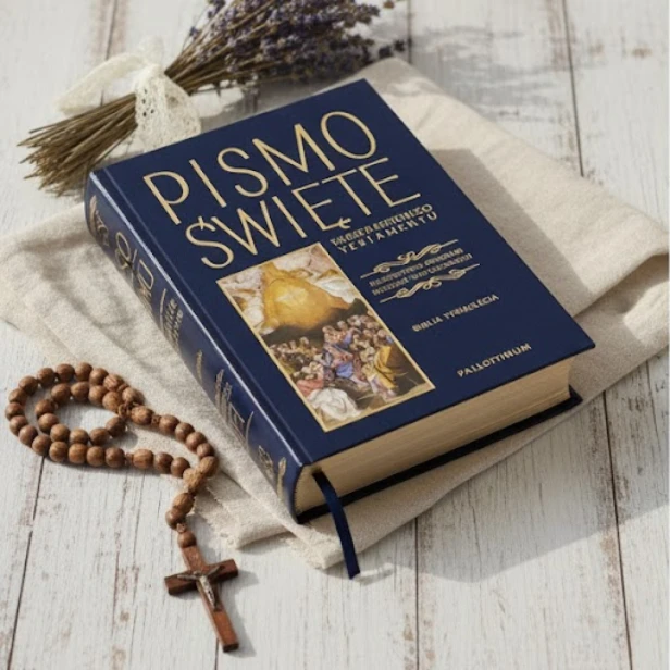 oprawa GRANATOWA Biblia Tysiąclecia – ilustrowane wydanie w eleganckiej oprawie (Muzea Watykańskie) - spojrzenie wewnątrz