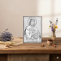 Obrazek srebrny „Pan jest moim Pasterzem” – Chrystus Dobry Pasterz 20×15 cm | ARGENTO SACRO™