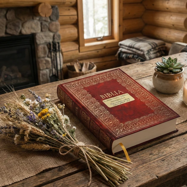 Biblia Rodzinna Domowa z grawerowaną personalizacją – Pismo Święte w etui, elegancka pamiątka religijna dla rodziny