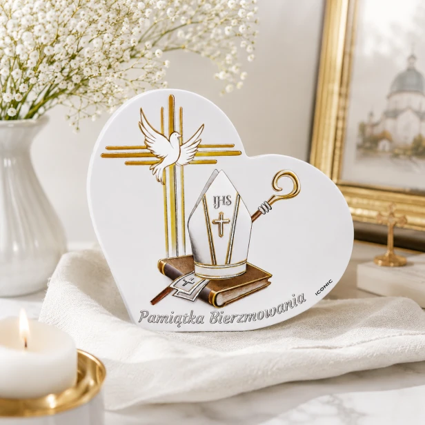 Obraz sakralny ICONIC™ – Pamiątka Bierzmowania [różne rozmiary] – efekt 3D