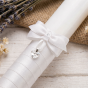 zdobienie białe Świeca „Crystal Light – Satyna” – gromnica z kryształkiem Preciosa®