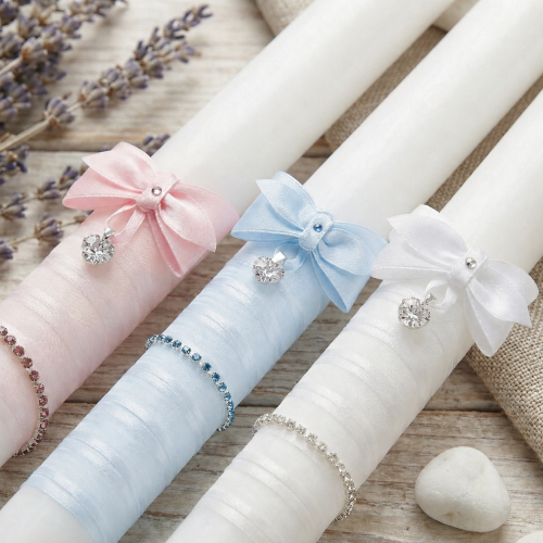 w aranżacji Świeca „Crystal Light – Szyfon” – gromnica z kryształkiem Preciosa®