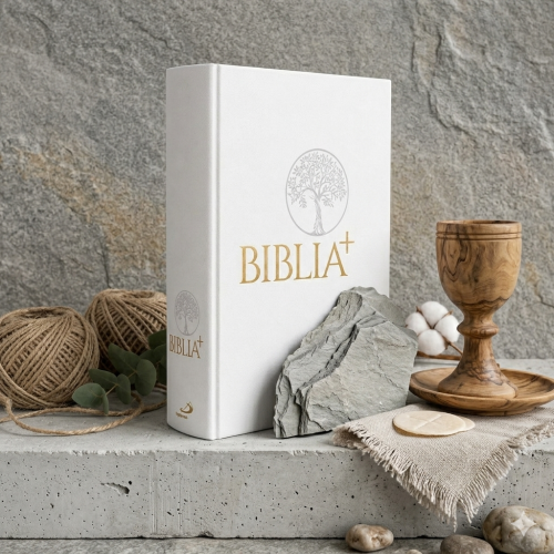 Biblia Plus. Pismo Święte czytane metodą skrutacji – biała oprawa płócienna