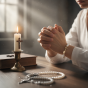 SacraStone™ AVE MARIA – Bransoletka różańcowa OPAL BIAŁY