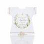 Szatka na Chrzest Święty OLIVA™ – personalizowana pamiątka z gałązką oliwną