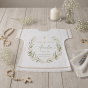 Szatka na Chrzest Święty OLIVA™ – personalizowana pamiątka z gałązką oliwną