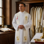Stuła kapłańska haftowana – Jezus Miłosierny | Szaty liturgiczne