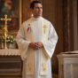 Stuła kapłańska haftowana – Jezus Miłosierny | Szaty liturgiczne