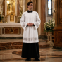 Komża kapłańska ecru z bawełnianą wstawką | Szaty Liturgiczne