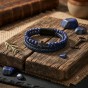 Bransoleta męska z lapis lazuli i krzyżem z hematytu – elegancka aranżacja