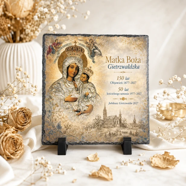FOTOGRANIT z Matką Bożą Gietrzwałdzką – 150-lecie Objawień 1877–2027 | Linia AUREA STONE™