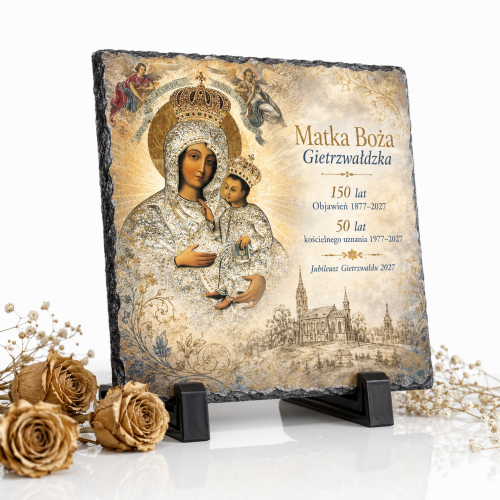 FOTOGRANIT z Matką Bożą Gietrzwałdzką – 150-lecie Objawień 1877–2027 | Linia AUREA STONE™