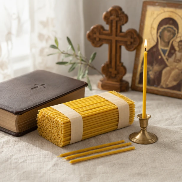 Świece chrześcijańskie ofiarne (ofiarki) cerkiewne – 250 sztuk