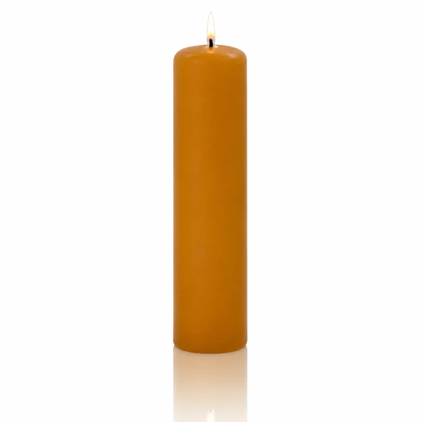 Świeca soborowa gładka woskowa – Ø 7 × 30 cm