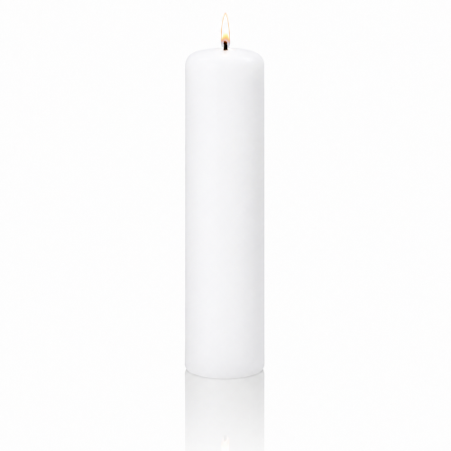 Świeca soborowa gładka biała – Ø 7 × 30 cm