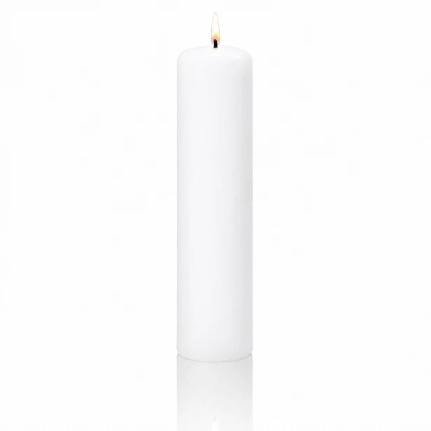 Świeca soborowa gładka biała – Ø 7 × 30 cm