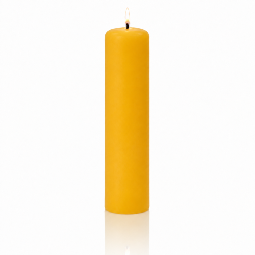 Świeca soborowa gładka żółta – Ø 7 × 30 cm