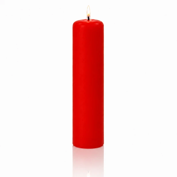 Świeca soborowa gładka czerwona – Ø 7 × 30 cm