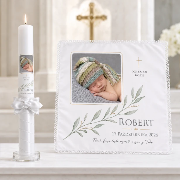 Personalizowany zestaw Dziecko Boże™ – pamiątka Chrztu Świętego ze zdjęciem