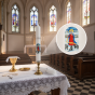 wariant biały Świeca gromnica Matka Boska Gromniczna – H: 28 cm Ø: 3 cm