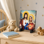 Obrazek Religijny na Granitowej Płytce: Serce Jezusa i Serce Maryi – Wieczny Symbol Miłości i Poświęcenia