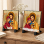 FOTOGRANIT z motywem Rodziny Świętej Bizantyjskiej – Obrazek Religijny na granicie | Linia AUREA STONE™