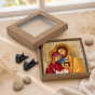 FOTOGRANIT z motywem Rodziny Świętej Bizantyjskiej – Obrazek Religijny na granicie | Linia AUREA STONE™