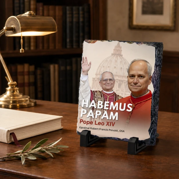 Papież LEON XIV Robert Pervost - Obrazek Religijny na granicie