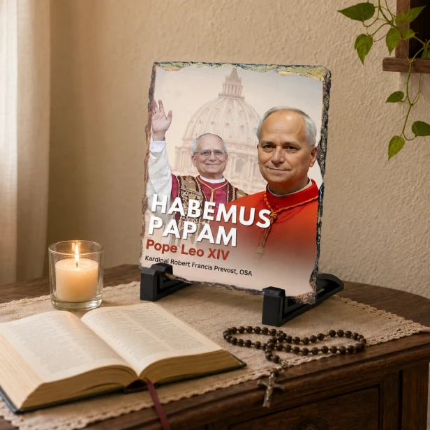 Papież LEON XIV Robert Pervost - Obrazek Religijny na granicie