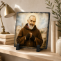 FOTOGRANIT z wizerunkiem Ojca Pio – obrazek religijny na granicie | Linia AUREA STONE™
