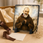 FOTOGRANIT z wizerunkiem Ojca Pio – obrazek religijny na granicie | Linia AUREA STONE™