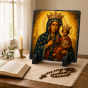 FOTOGRANIT Matka Boska Częstochowska Królowa Polski – obrazek religijny na granicie | Linia AUREA STONE™