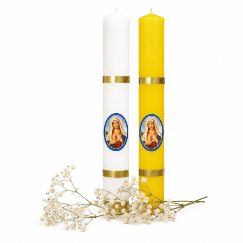 Świeca gromniczna Serce Matki Bożej – Ø 30 mm, wysokość 30 cm