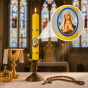 Świeca gromniczna Serce Matki Bożej – Ø 30 mm, wysokość 30 cm