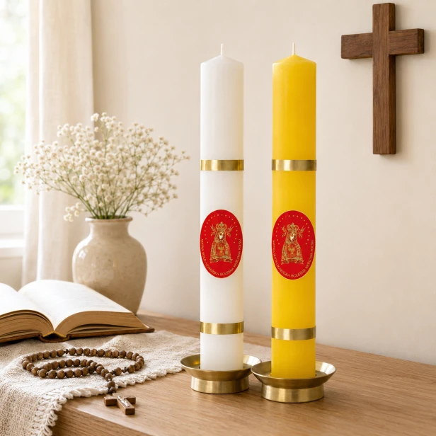 Świeca gromniczna Matka Boska Licheńska – Ø 30 mm, wysokość 30 cm