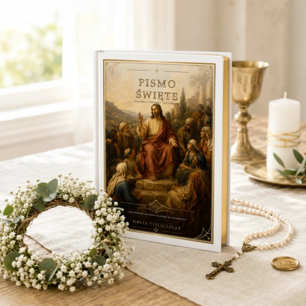 Biblia Tysiąclecia – ilustrowane zbiorami Muzeów Watykańskich [wydanie kolekcjonerskie]