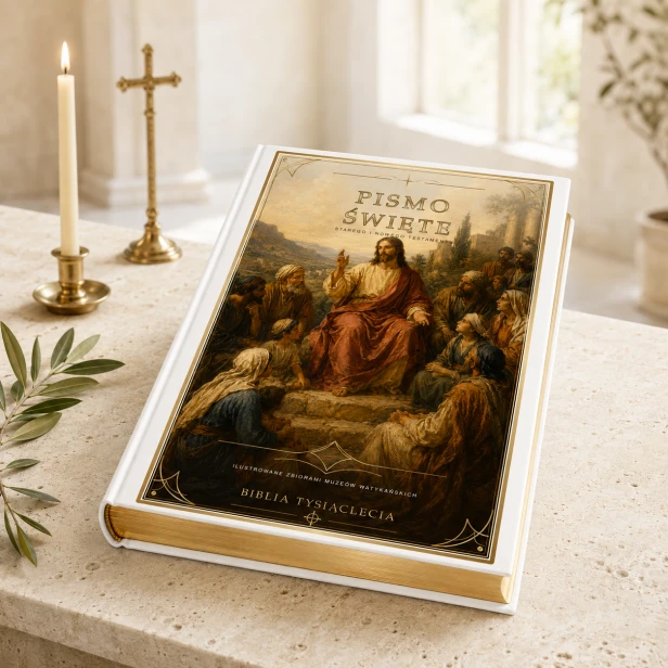 Biblia Tysiąclecia – ilustrowane zbiorami Muzeów Watykańskich [wydanie kolekcjonerskie]