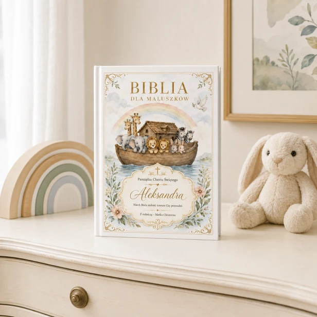 Biblia dla maluszków z dedykacją – Pamiątka Chrztu Świętego | Prezent dla dziecka