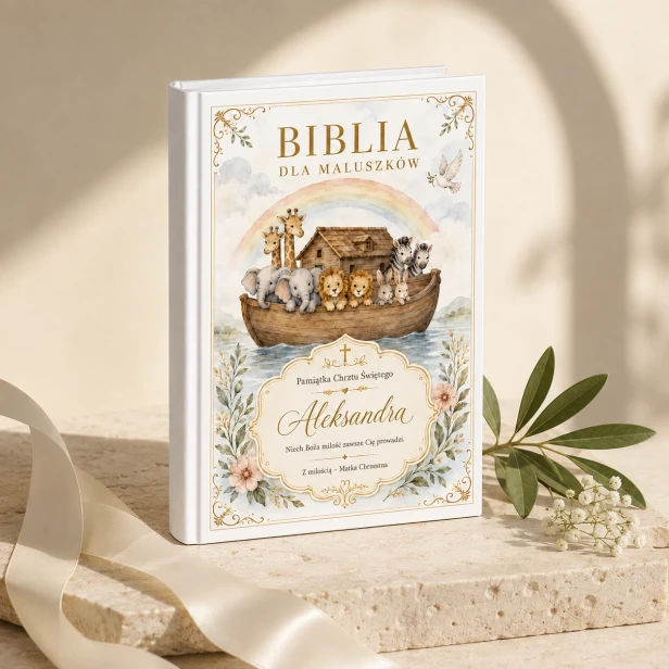 Biblia dla maluszków z dedykacją – Pamiątka Chrztu Świętego | Prezent dla dziecka