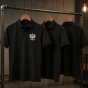 Czarne koszulki polo patriotyczne z Orłem Królewskim – kolekcja SacrumStyle™