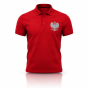 Koszulka polo patriotyczna Orzeł Królewski – czerwona | SacrumStyle™