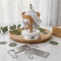 Drewniana karuzela z pozytywką BABY SILVER™ – elegancka pamiątka dla dziecka