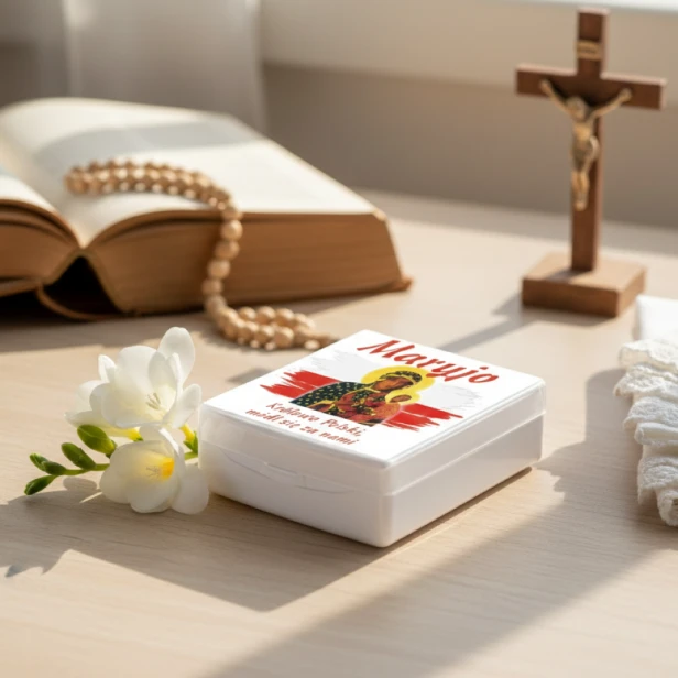 Pudełeczko na różaniec – Matka Boża Częstochowska Królowa Polski