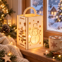 Lampion adwentowy EKO drewniany - świąteczny