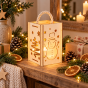 Lampion adwentowy EKO drewniany - świąteczny