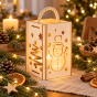 Lampion adwentowy EKO drewniany - świąteczny