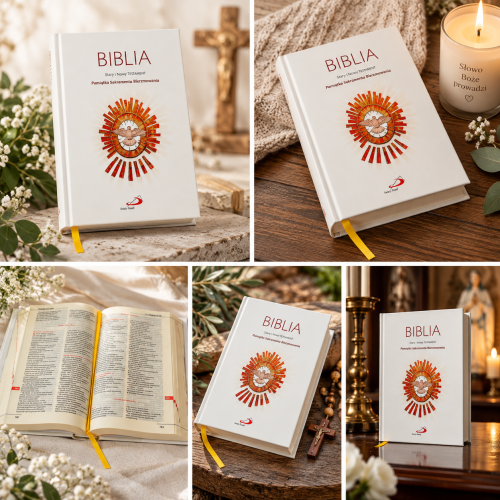 Biblia – Pamiątka Sakramentu Bierzmowania z dedykacją i planem lektury, Biblia Paulistów